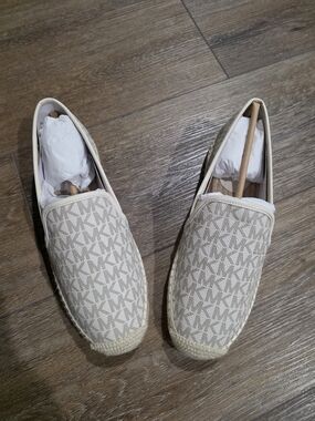 Michael Kors Beige Logo Espadrille Flats